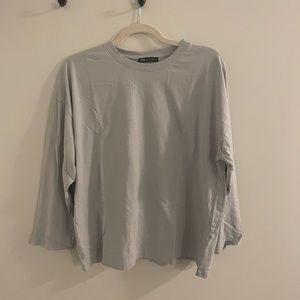 Zara Blue Long Sleeve Tee, Medium